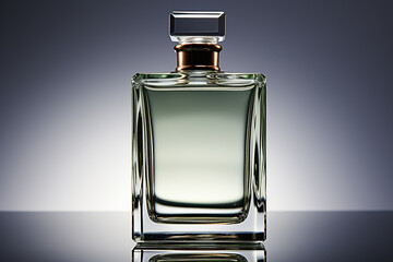 A mockup empty blank perfume bottle