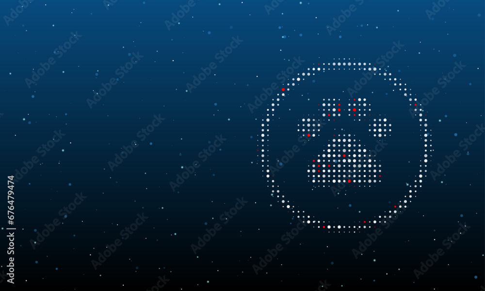 Poster on the right is the furry gender symbol filled with white dots. background pattern from dots and cir