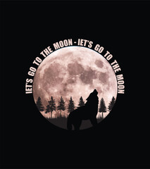 Moon at night vector design