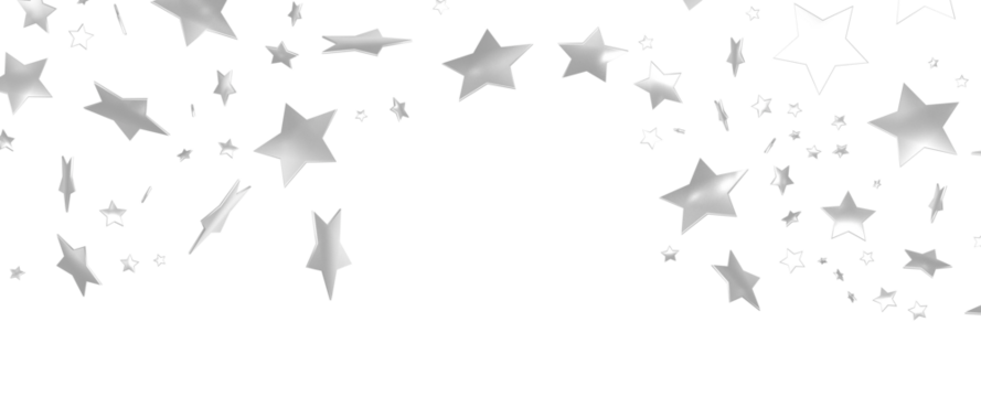 XMAS silver stars -
