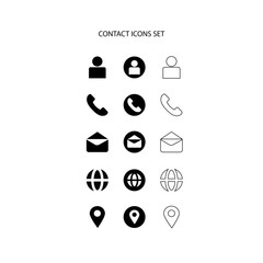 Contact icons set