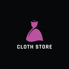 clothing fashion store logo design vector