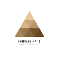 Vector Gradient Logo Triangle Brown