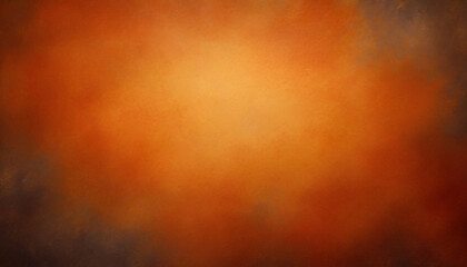 abstract orange vintage grungy background or dark paper with bright center spotlight and subtle...