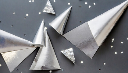 festive silver triangular confetti