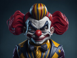 3D Clown Portrait AI generated