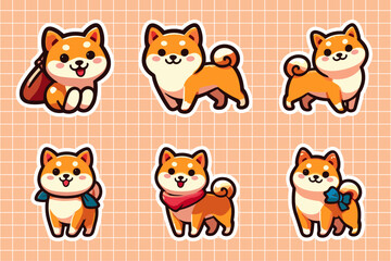 Cute Shiba Inu Stickers