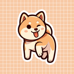 Cute Shiba Inu Dog Sticker 