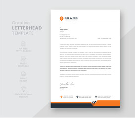 Creative modern corporate letterhead design, new letterhead template, company business letterhead design
