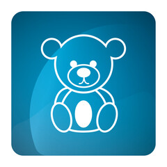 Obraz premium Isolated teddy bear icon Vector
