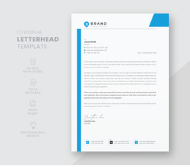 Creative modern corporate letterhead design, new letterhead template, company business letterhead design
