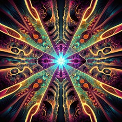 abstract colorful fractal patterned background