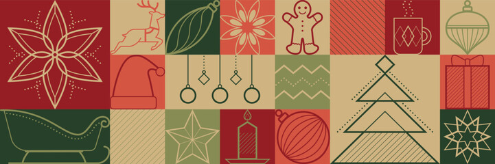 Christmas and holidays vintage background