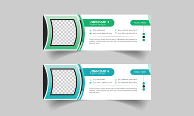 Modern and simple layout with an author photo for a business email signature