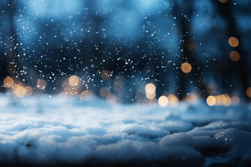Fototapeta na wymiar background snow falling at the night 