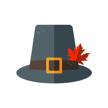 Pilgrim hat thanksgiving symbol vector image