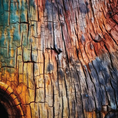 Timber colourful crosscut closed up 02