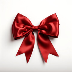 Fototapeta premium Lazo rojo sobre fondo blanco