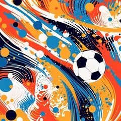 Abstrac World Football ChampionShip Disco Party Flyer Background