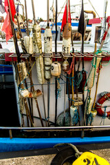 fishing nets in the harbor