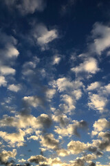 Series of colorful clouds shot at dawn