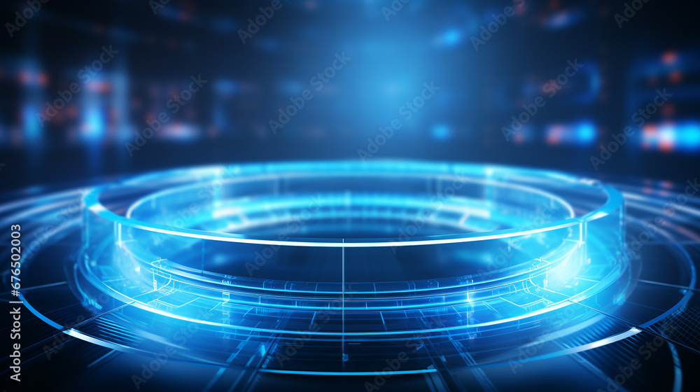 Poster transparent technology circle texture abstract background. ai generative
