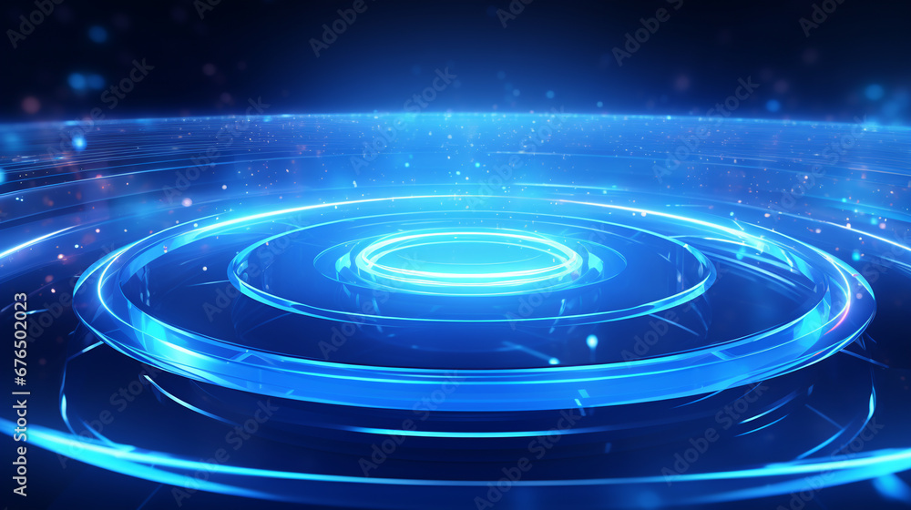 Poster transparent technology circle texture abstract background. ai generative