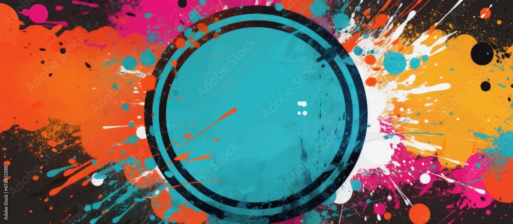 Poster the creative artist skillfully combined grunge and geometric elements in a brilliant art illustratio