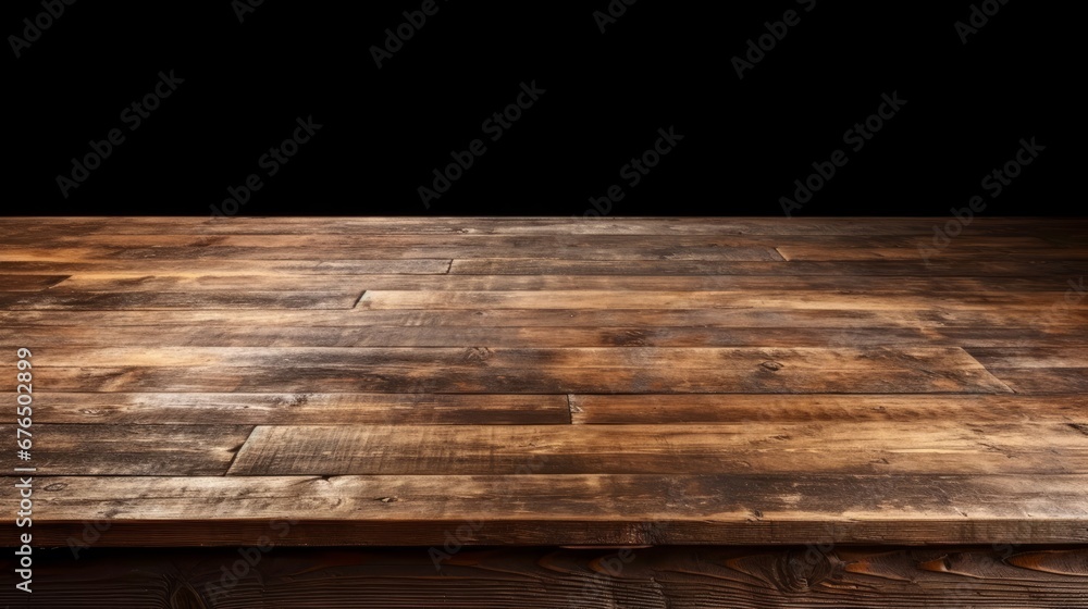 Poster an empty wooden counter table top for product display ai generated illustration