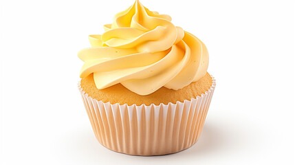 Cupcake isolated on white background. With clipping path. Made with generative ai