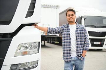 Portrait of a indian truck driver