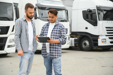 The truck driver delivered the cargo to the customer