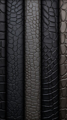 realistic leather texture, wallpaper seamless, black and dark gray background created with Generative Ai