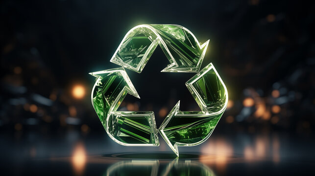 recycling symbol . ecology concept, nature protection, waste sorting, zero waste	