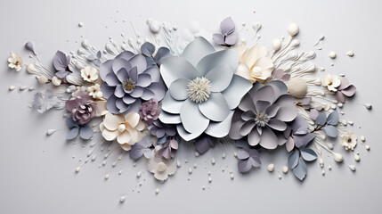 
beautiful paper flowers background