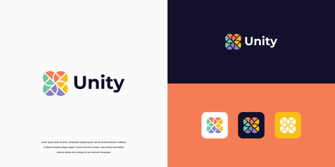 unity logo, People and community logo icon, Logo for Teams or Groups