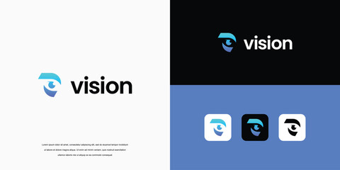 eye tech logo security, logo vector - obrazy, fototapety, plakaty