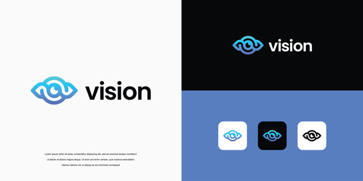 eye tech logo security, logo vector