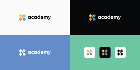 education logo design. academy logo vector modern
