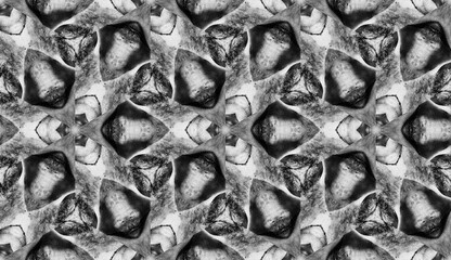 Black and White Seamless pattern tile for hypnotic design 
