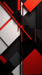 Black Red White Abstract and Modern Mobile Wallpaper Background created with Generative Ai