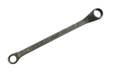 wrenches isolated on white background. Top view.