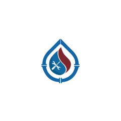 Obraz premium WATER PIPE , WATER PLUMBING LOGO ,PLUMBING LOGO VECTOR ICON DESIGN ILLUSTRATION TEMPLATE