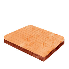 Png hand draw of wood plate on transparent background