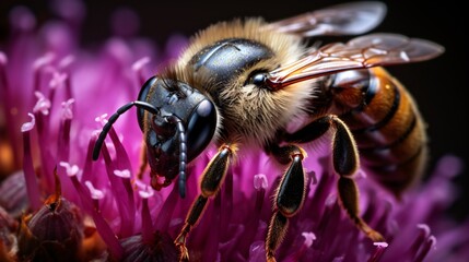 bee on a purple flower