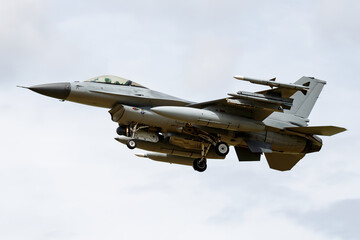 Military fighter jet plane at air base. Airport and airfield. Air force flight operation. Aviation...