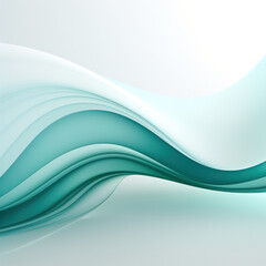 Elegant Oceanic Wave Pattern - Aqua Blue Minimalistic Desktop Background