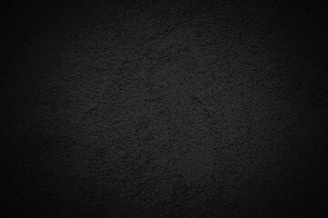 Black concrete wall texture background. Rough and grunge surface backdrop. 