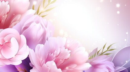 Fototapeta premium spring floral background with copy space