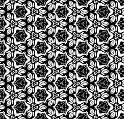 Zelfklevend Fotobehang Black seamless abstract pattern. Overlay for background and backdrop. Ornamental design. PNG graphic illustration with transparent background. © Jozsef